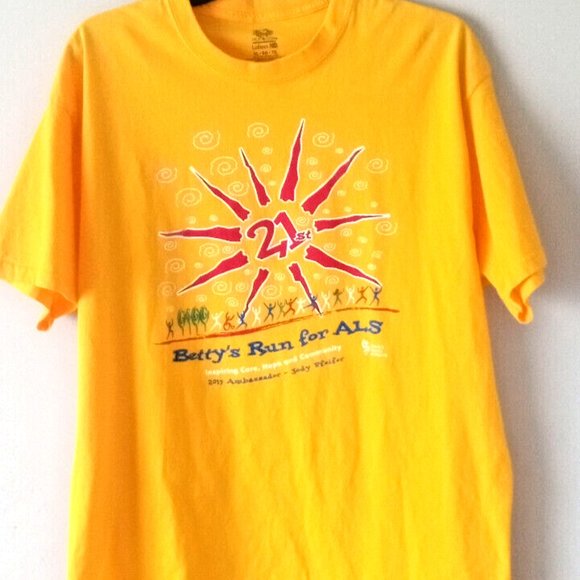 Fruit of The Loom Lofteez HD T Shirt XL Short Sleeves Yellow 100% Cotton Ads - Picture 7 of 7